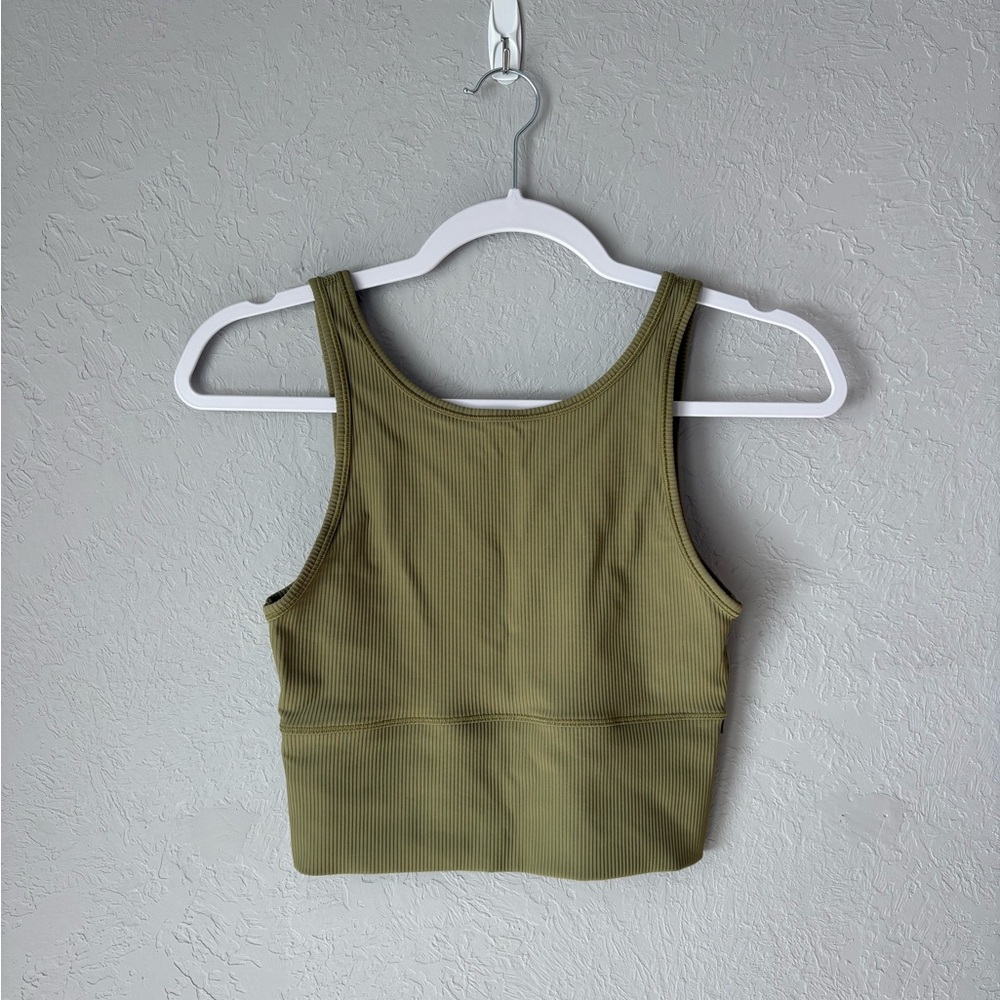 Lululemon Olive Green Ribbed Tank Top